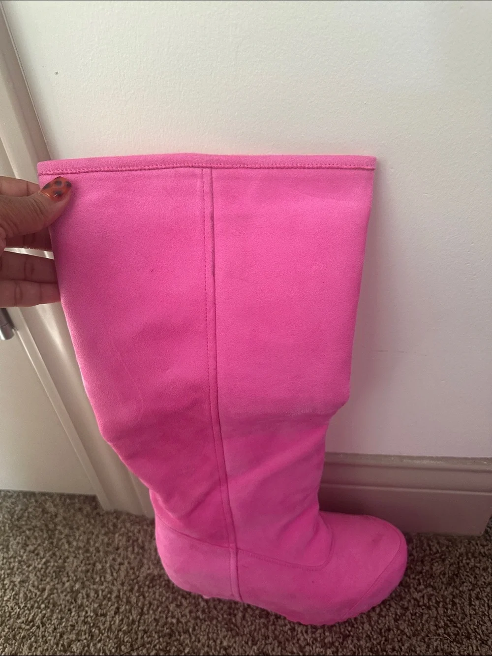 Bold Fuchsia Platform Over-the-Knee Boots